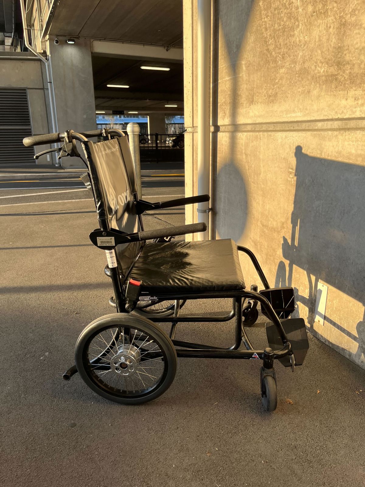 Black airport wheelchair