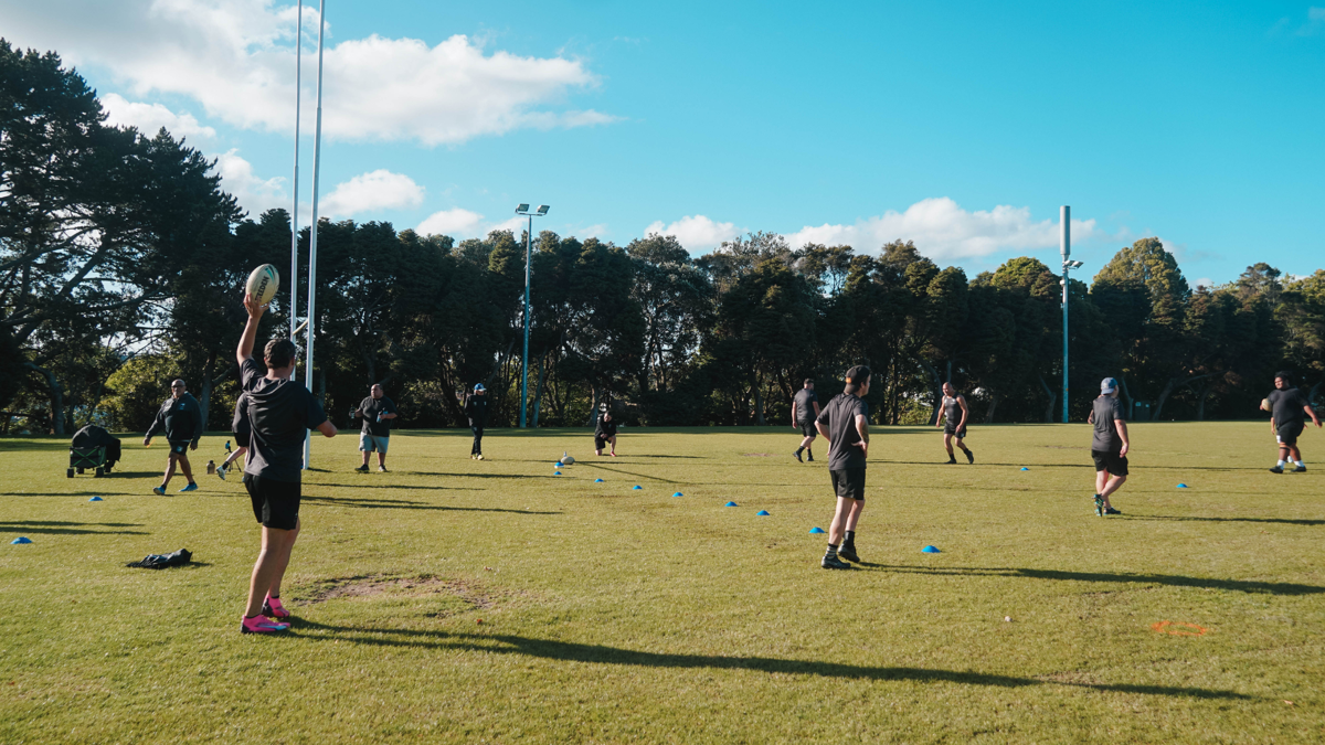 Photo of the Whaikaha Kiwis at training in a drill